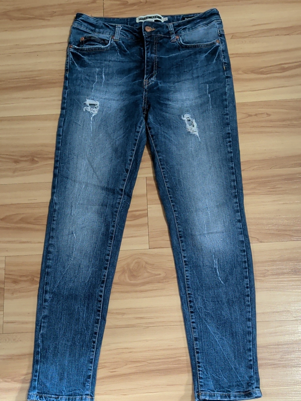 Dark Blue Noisy May Distressed Women’s Jeans